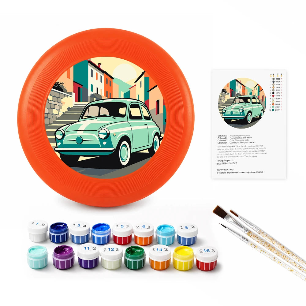 
Paint by Numbers - Frisbee | Vintage Car in the Village