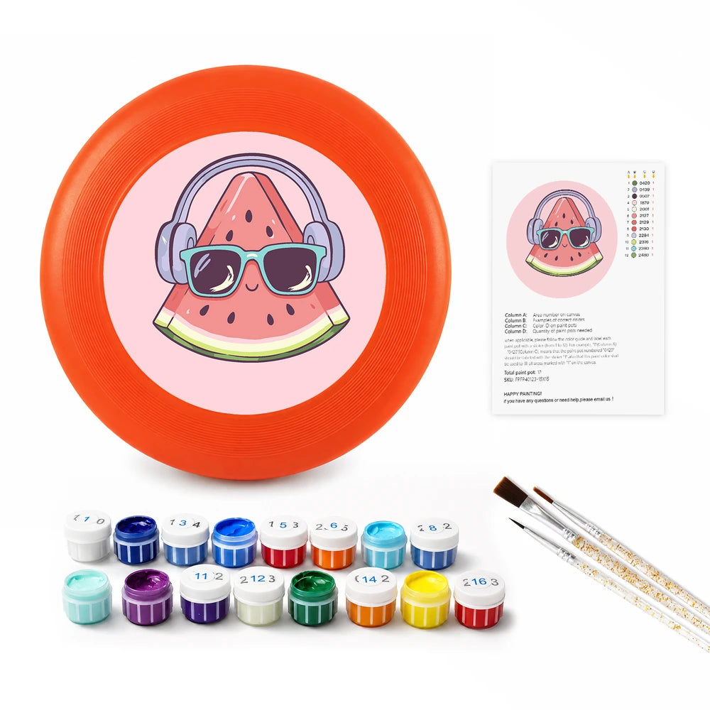 Paint by Numbers - Frisbee | Watermelon with Headphones