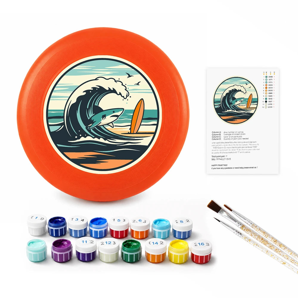 Paint by Numbers - Frisbee | Wave and Surfboard