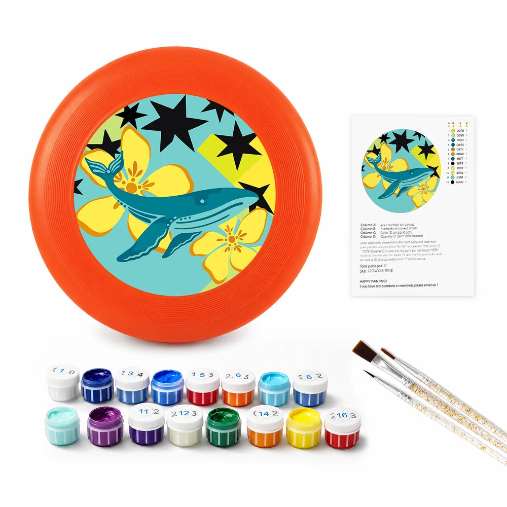 
Paint by Numbers - Frisbee | Whale Among Flowers