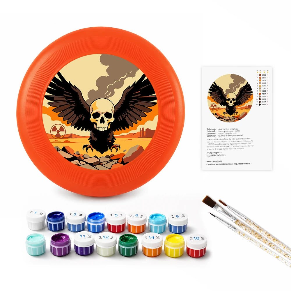 
Paint by Numbers - Frisbee | Winged Skull