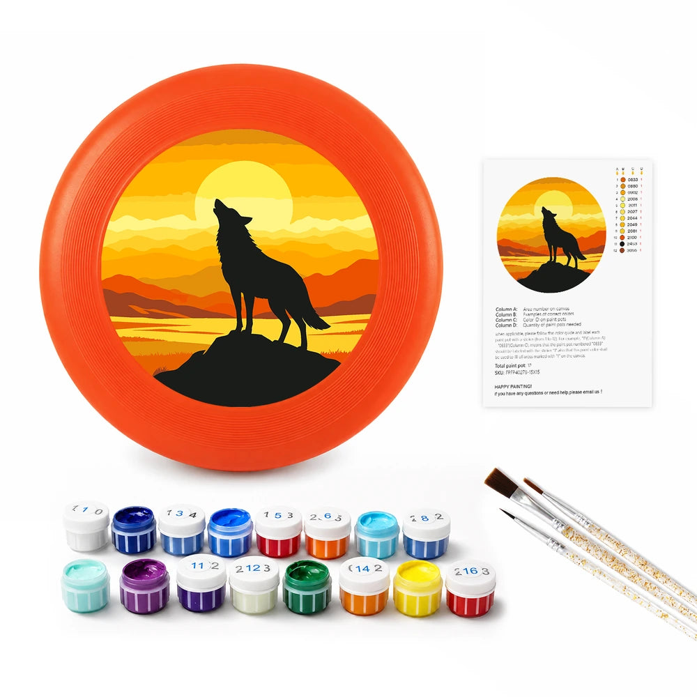 
Paint by Numbers - Frisbee | Wolf at Sunset