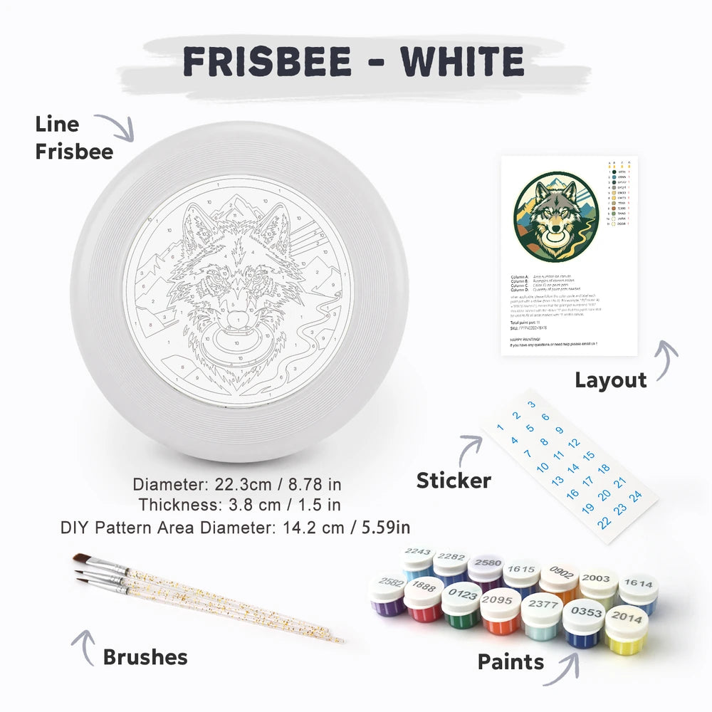 
Paint by Numbers - Frisbee | Wolf in the Mountains