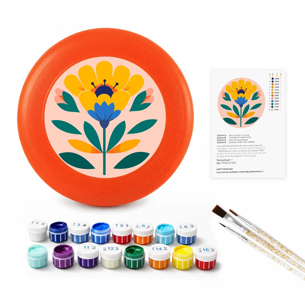 
Paint by Numbers - Frisbee | Yellow Folk Flower