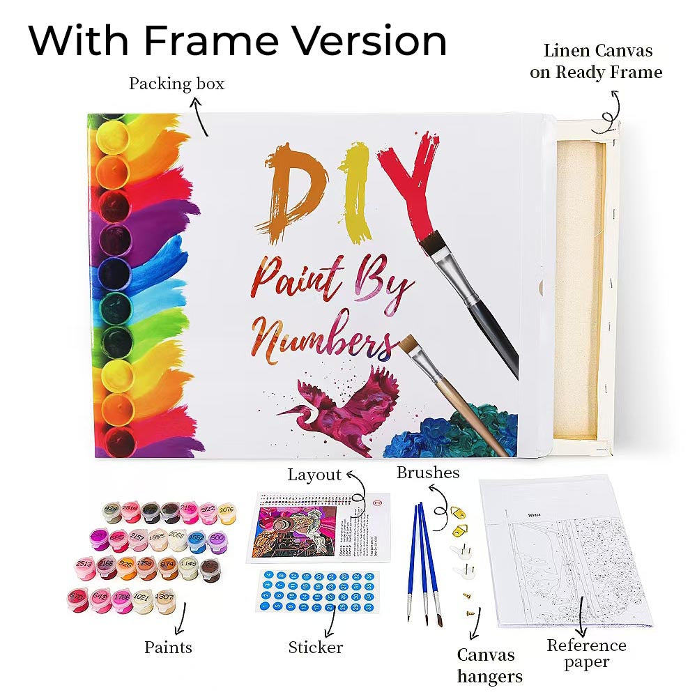 
The Artist's Garden at Vétheuil | Claude Monet paint by numbers kit – canvas stretched on a wooden frame