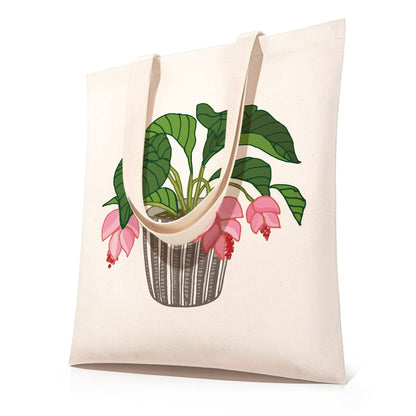 Paint by Numbers – DIY Totebag | Pink Bellflower