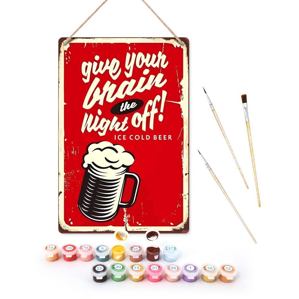 Paint by Numbers – Vintage Metal Bar Art | Give Your Brain the Night Off