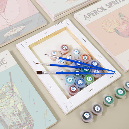 Paint by Numbers - 6 Mini Paintings | Classic Cocktails Set