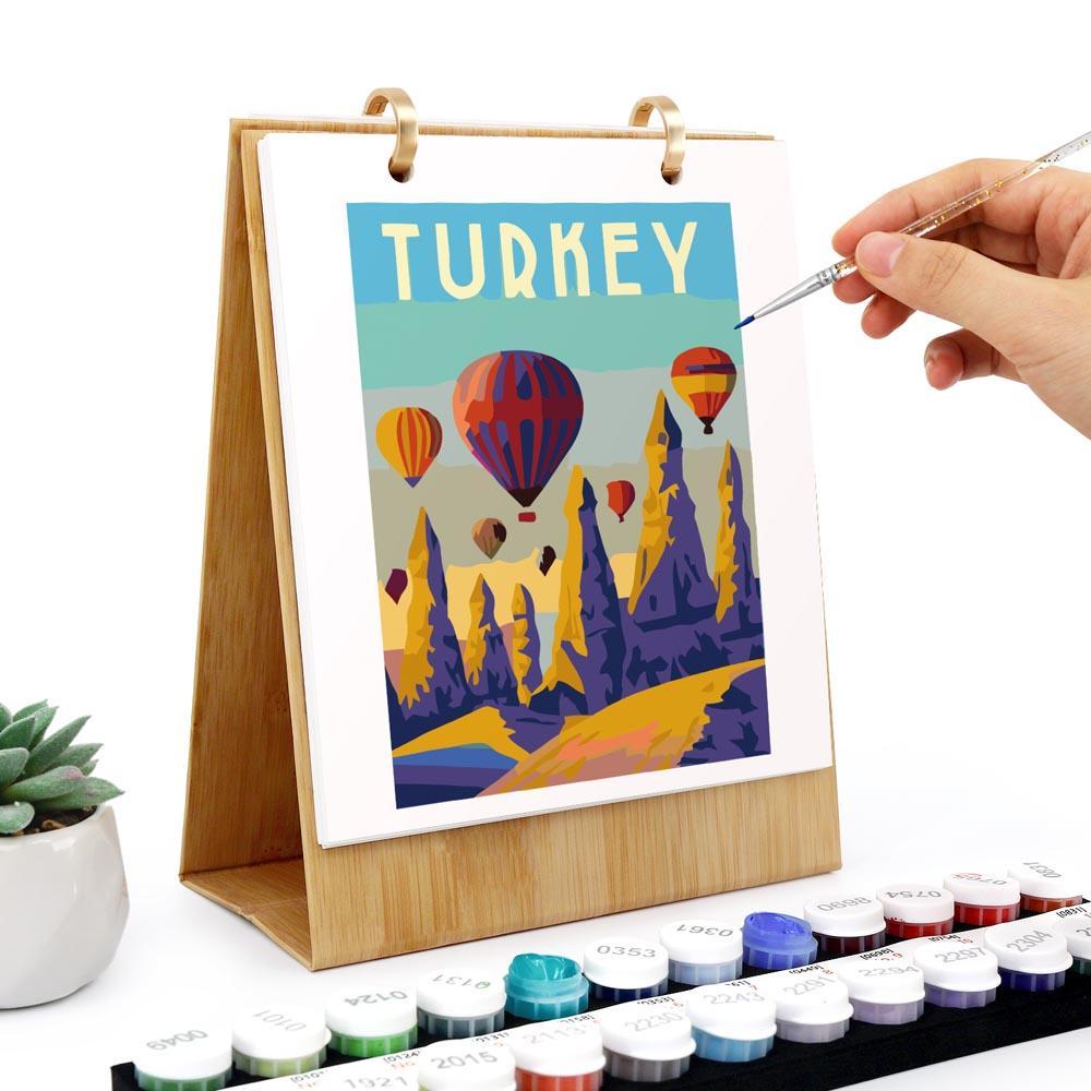 Paint by Numbers - 2026 Desk Calendar - Postcards of the World