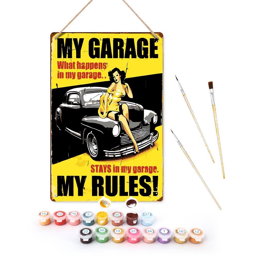 
Paint by Numbers – Vintage Metal Garage Art | My Garage, My Rules
