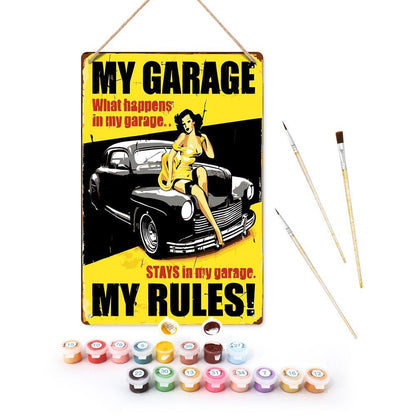 Paint by Numbers – Vintage Metal Garage Art | My Garage, My Rules