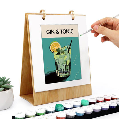 Paint by Numbers - 2026 Desk Calendar - Classic Cocktails