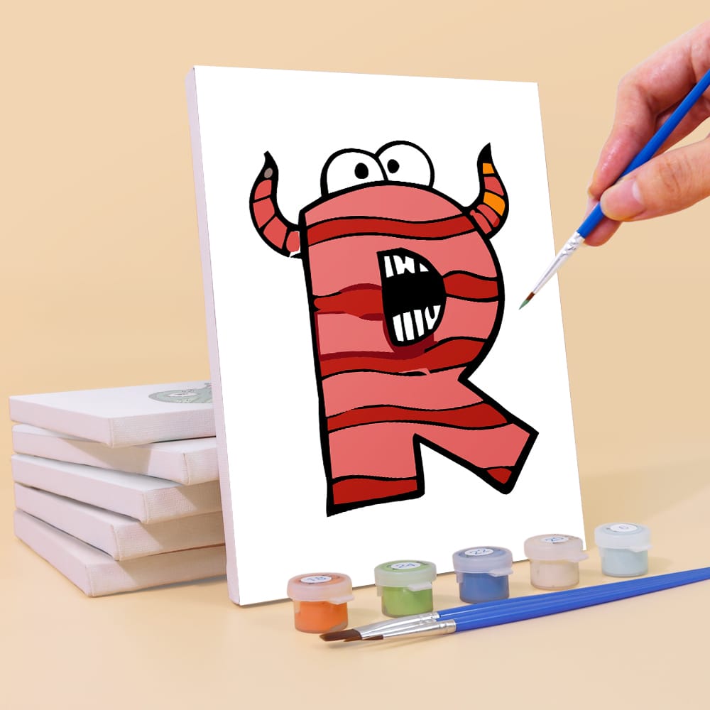 Paint by Numbers – Alphabet Painting Kit | A to Z Monster Letters