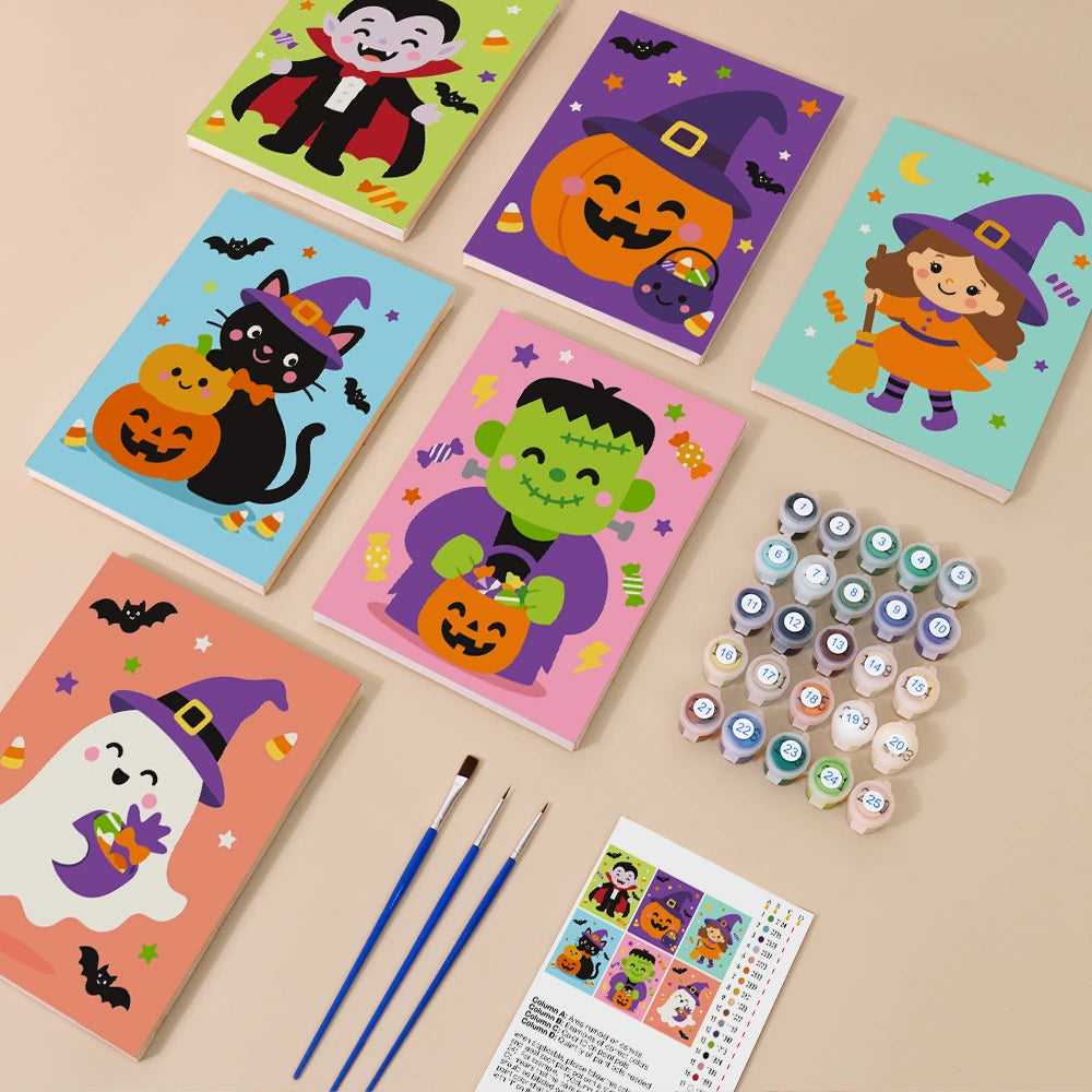 Paint by Numbers – 6 Mini Paintings | Colorful Costume Kids Set