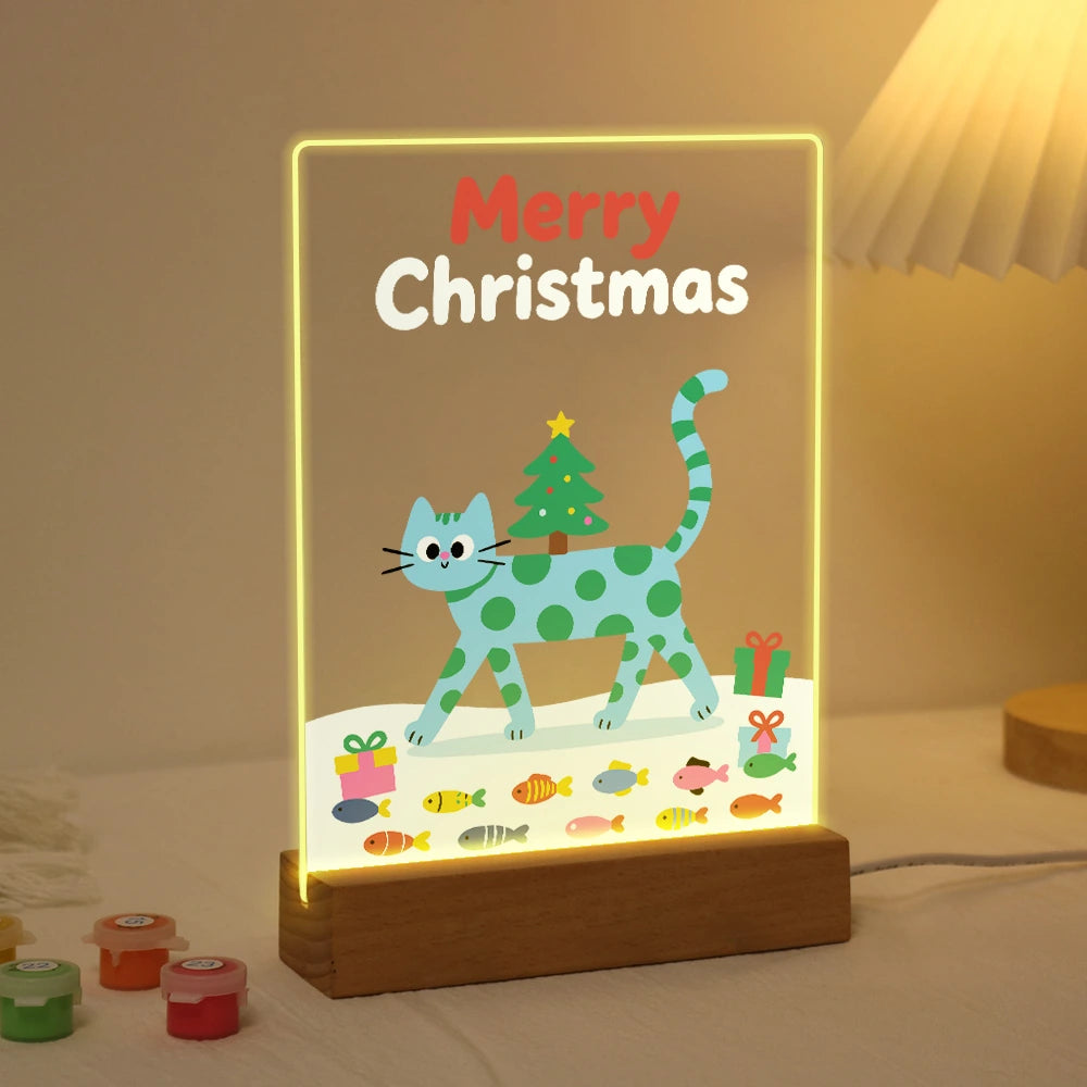 
Paint by Numbers - Christmas Light | Cat and Tree on Fish Parade