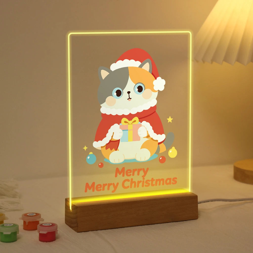 
Paint by Numbers - Christmas Light | Cat in a Santa Cape