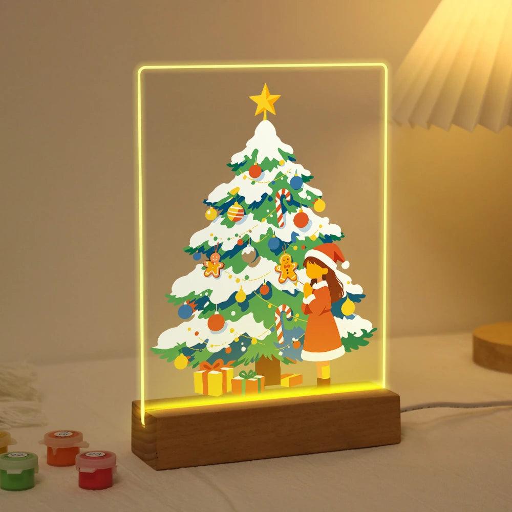 Paint by Numbers - Christmas Light | Girl at the Snowy Tree