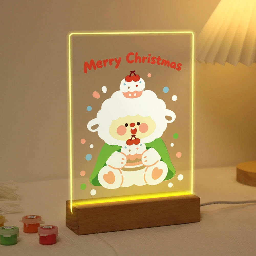 Paint by Numbers - Christmas Light | Little Sheep with Cupcake