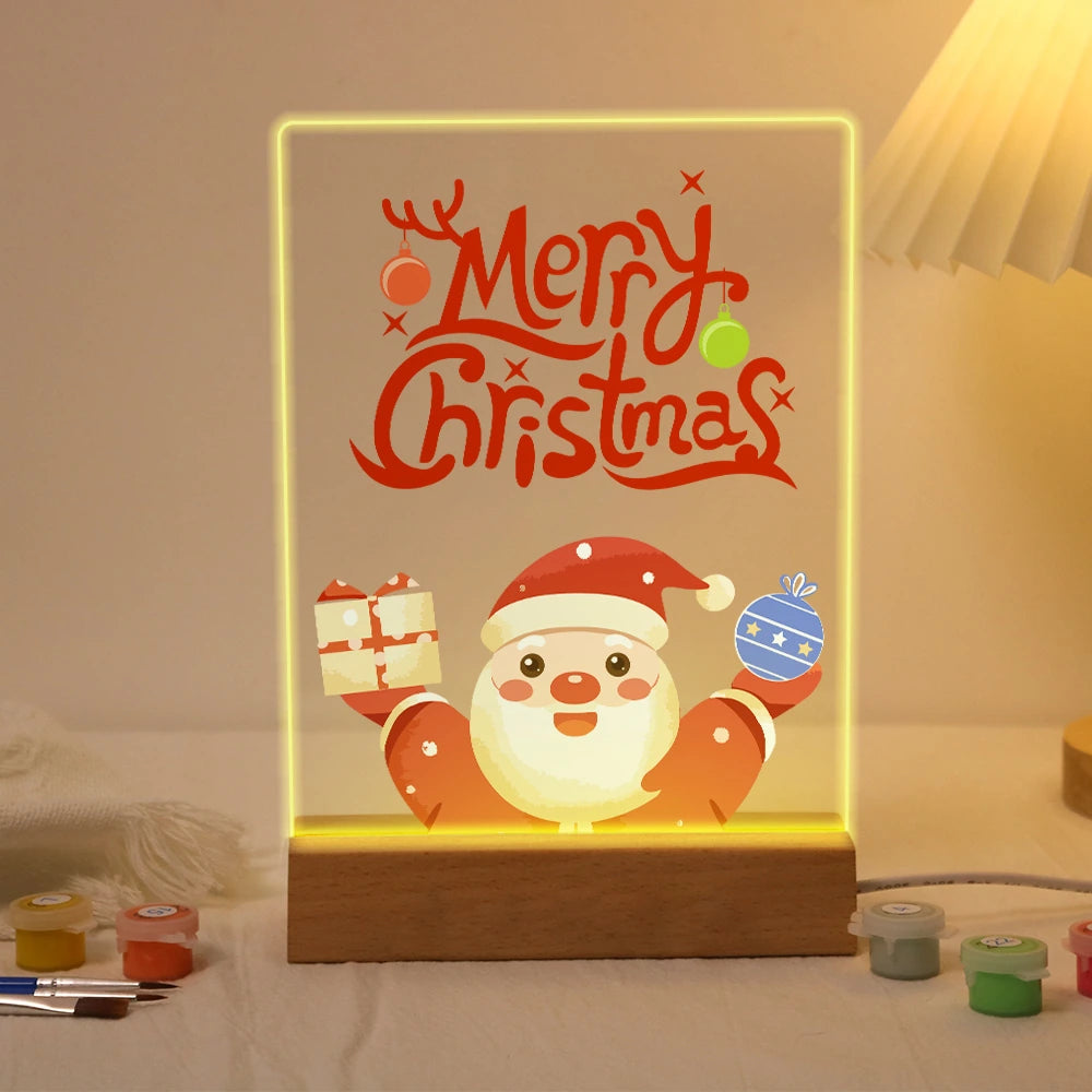 
Paint by Numbers - Christmas Light | Merry Christmas Santa Portrait
