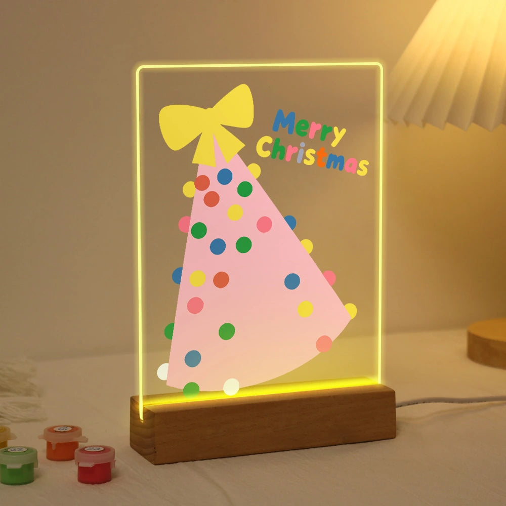 
Paint by Numbers - Christmas Light | Pink Party Hat Tree