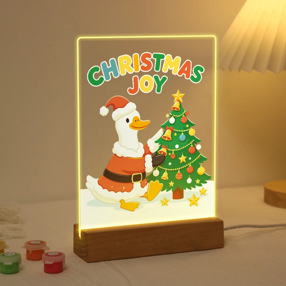 
Paint by Numbers - Christmas Light | Santa Duck Decorating the Tree