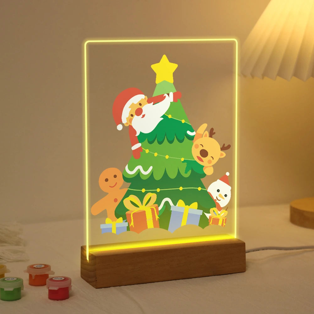 Paint by Numbers - Christmas Light | Santa Duck Trimming the Tree