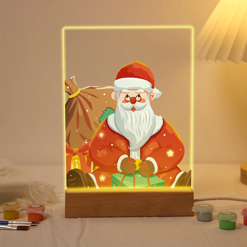 
Paint by Numbers - Christmas Light | Santa Resting with Presents