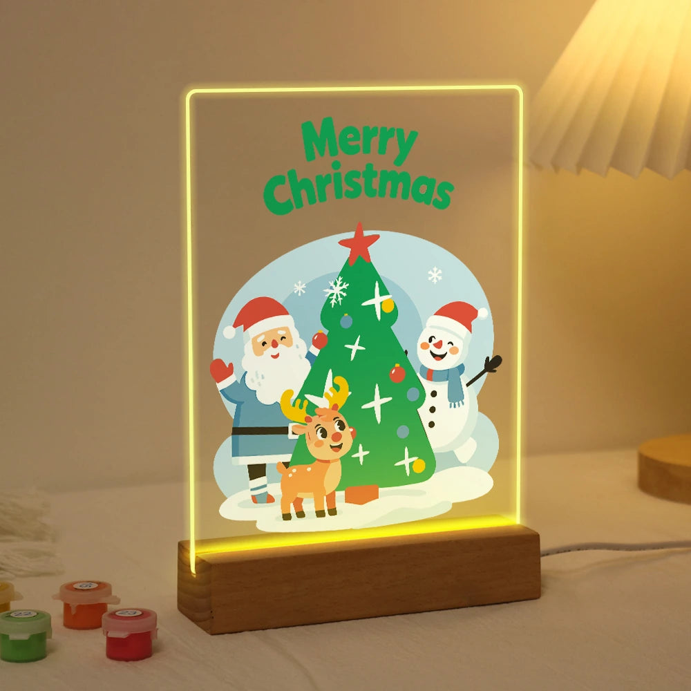 Paint by Numbers - Christmas Light | Santa and Friends at the Tree