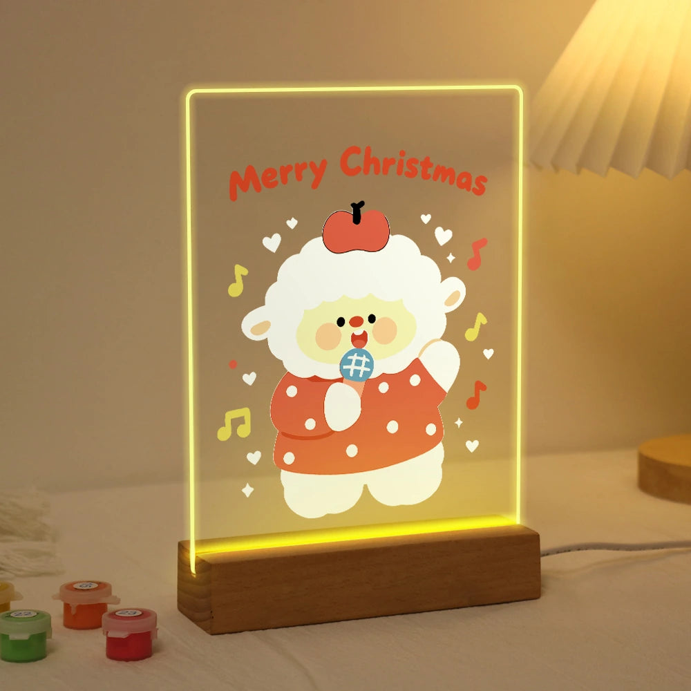 
Paint by Numbers - Christmas Light | Singing Sheep with an Apple