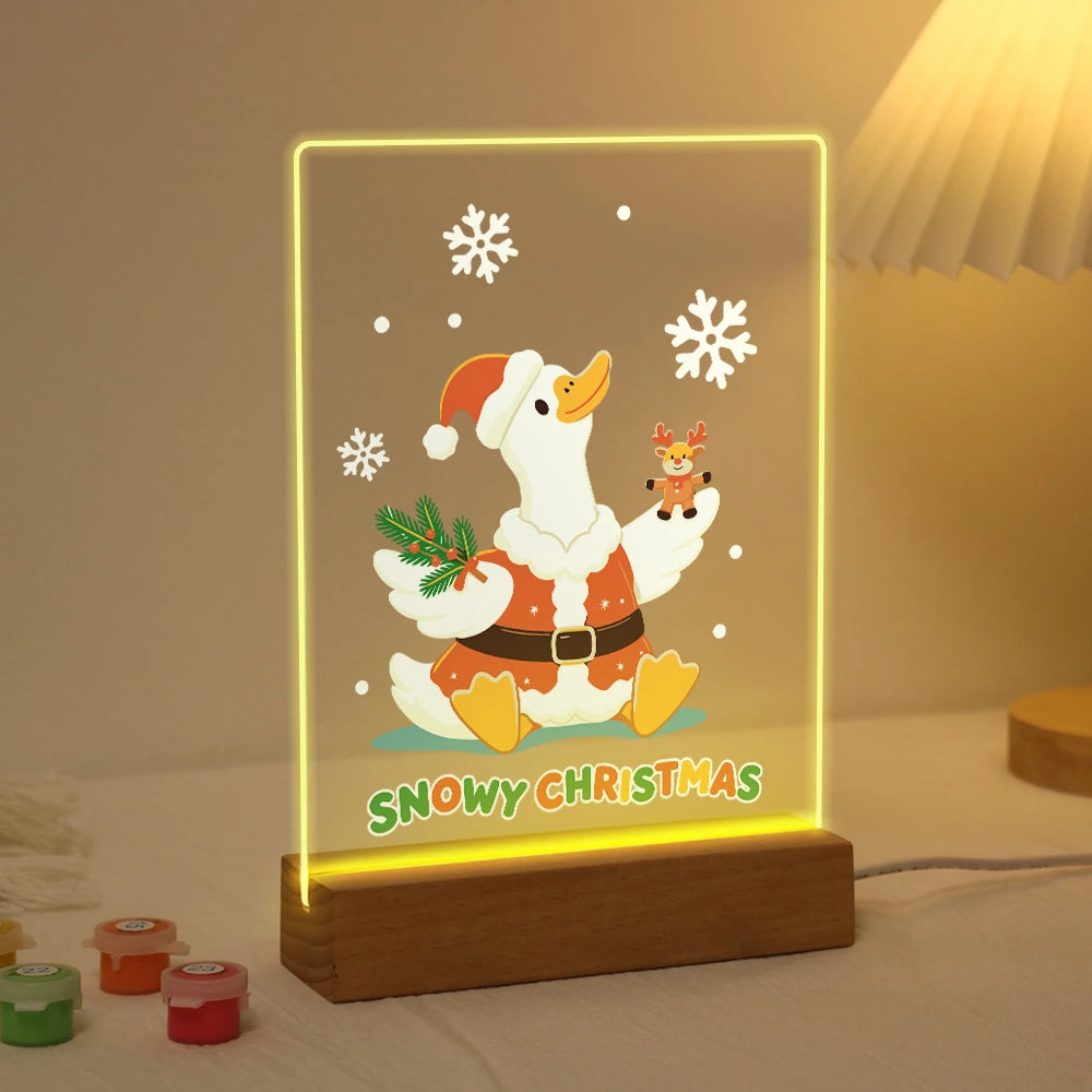 Paint by Numbers - Christmas Light | Snowy Christmas Duck