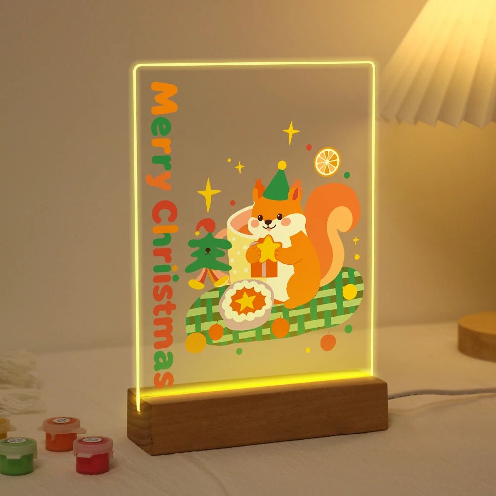 Paint by Numbers - Christmas Light | Squirrel with Christmas Cake