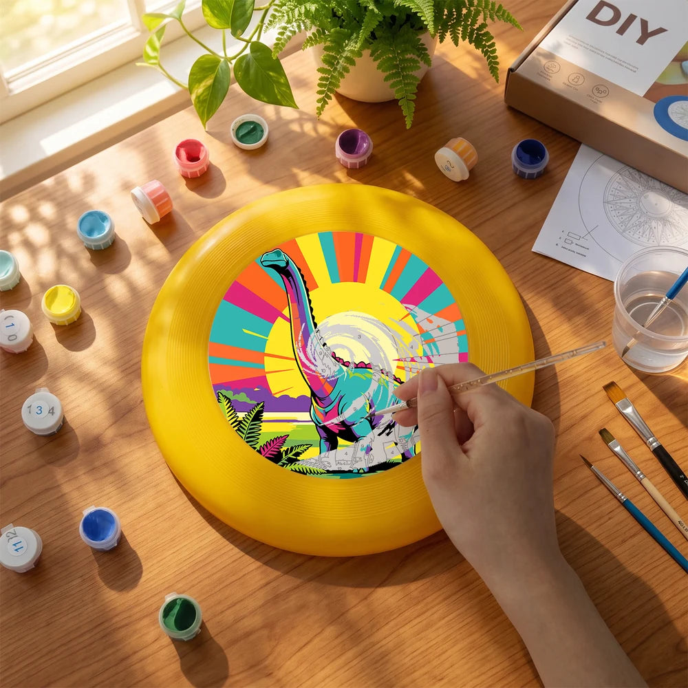 
Paint by Numbers - Frisbee | Brontosaurus at Sunrise