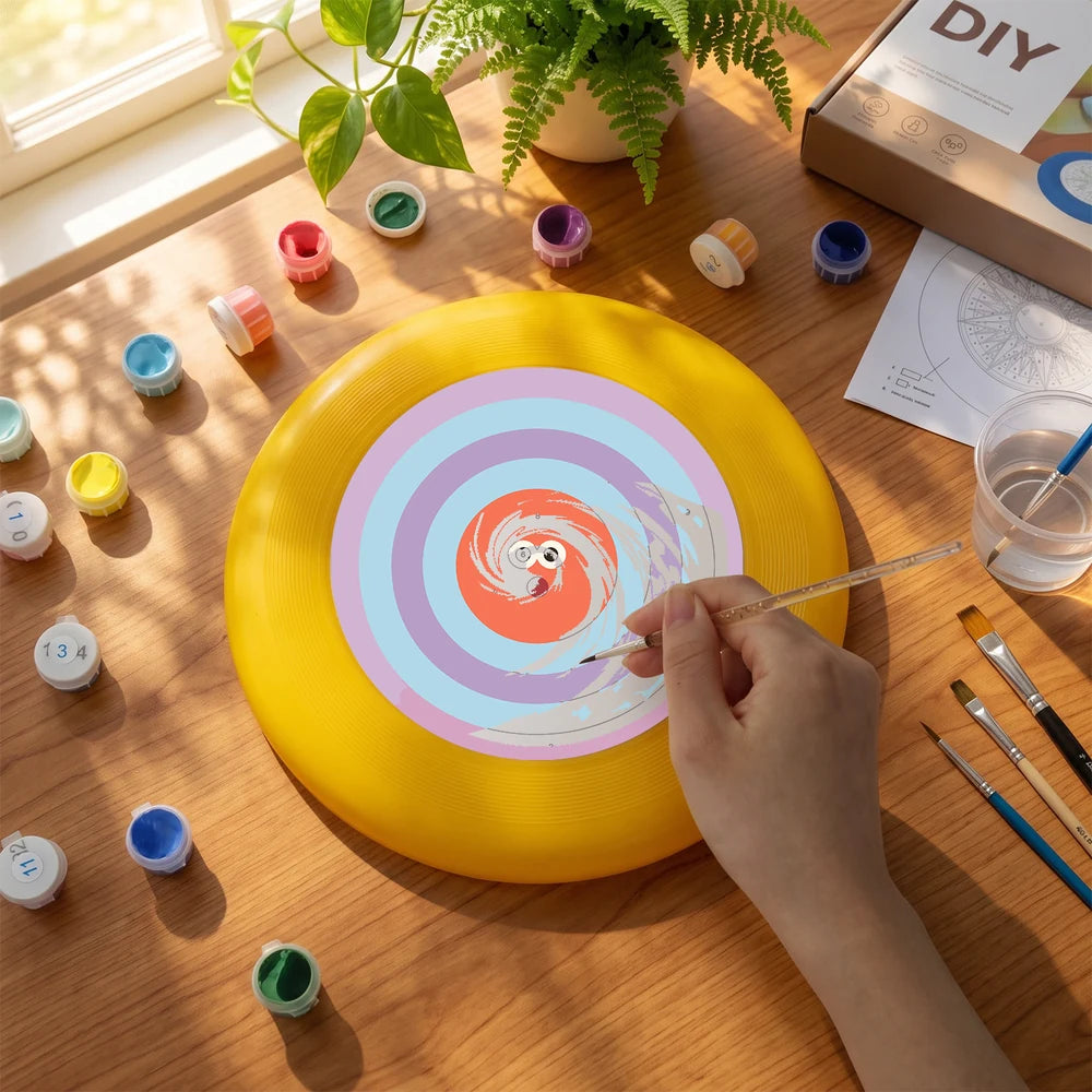 Paint by Numbers - Frisbee | Bullseye Face in Orange