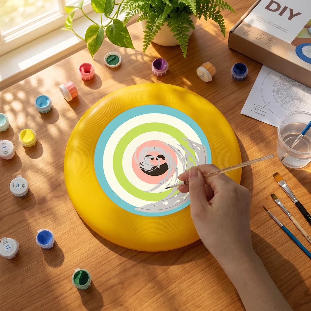 Paint by Numbers - Frisbee | Bullseye Smile in Green