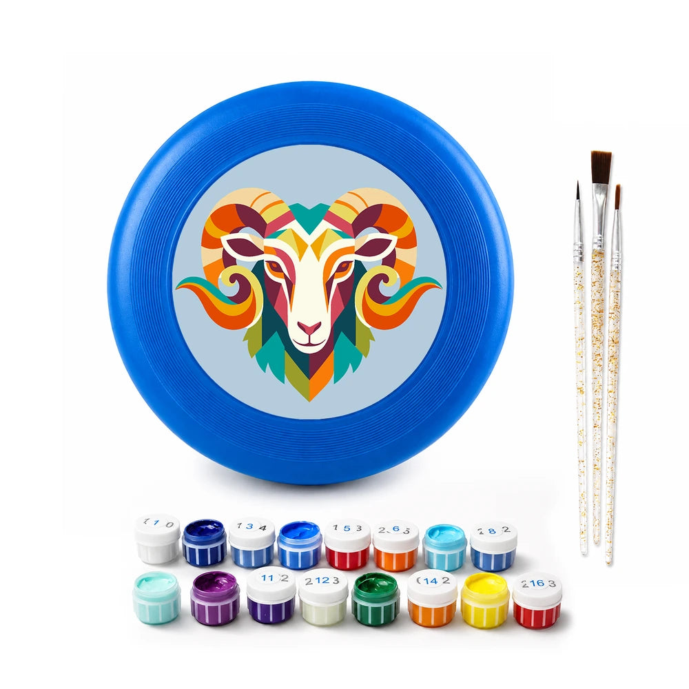 Paint by Numbers - Frisbee | Colorful Ram Head