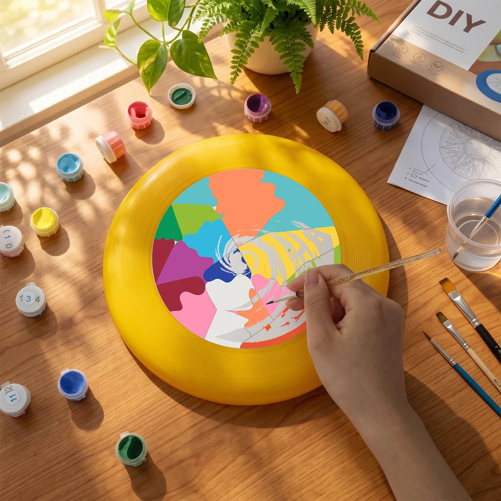 
Paint by Numbers - Frisbee | Colour Block Wolf