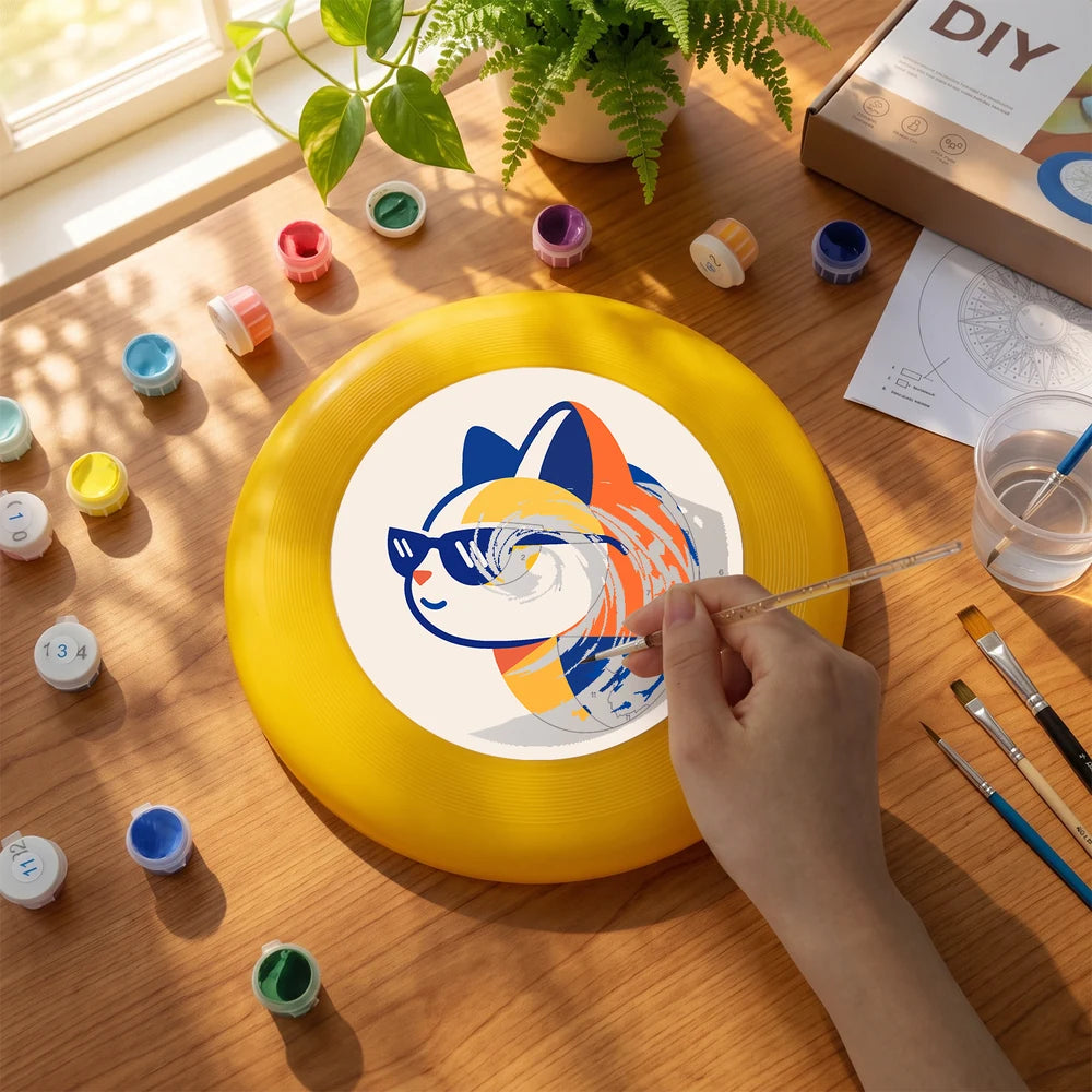 
Paint by Numbers - Frisbee | Cool Geometric Fox