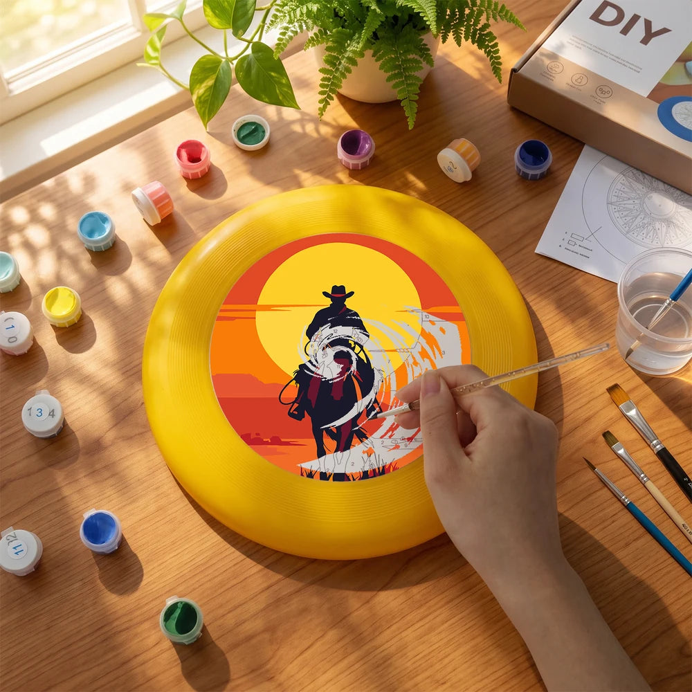 Paint by Numbers - Frisbee | Cowboy at Sunset