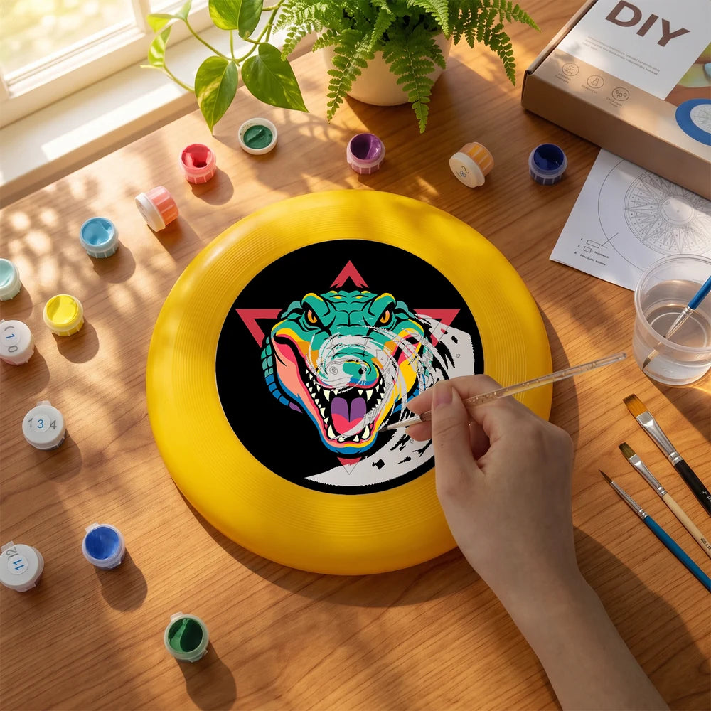 Paint by Numbers - Frisbee | Crocodile Emblem