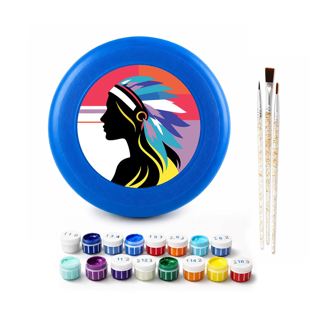 
Paint by Numbers - Frisbee | Feather Headdress Portrait