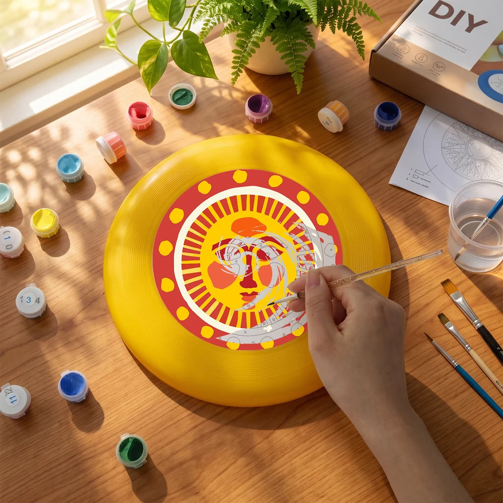 Paint by Numbers - Frisbee | Folk Sun Face
