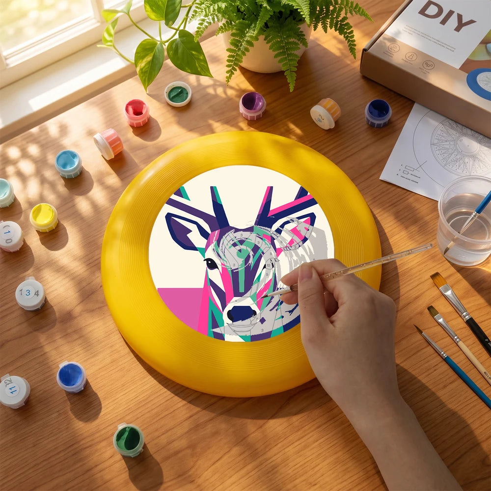 
Paint by Numbers - Frisbee | Geometric Deer