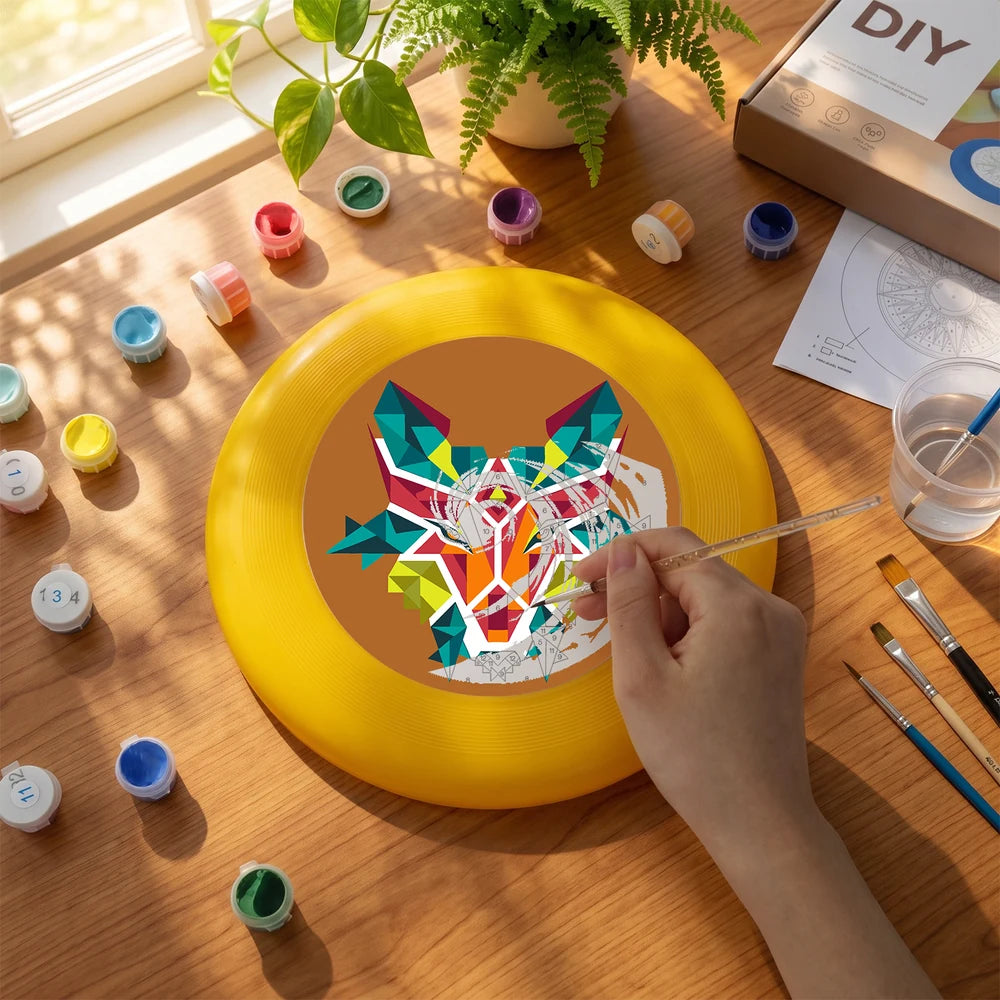 
Paint by Numbers - Frisbee | Geometric Fox