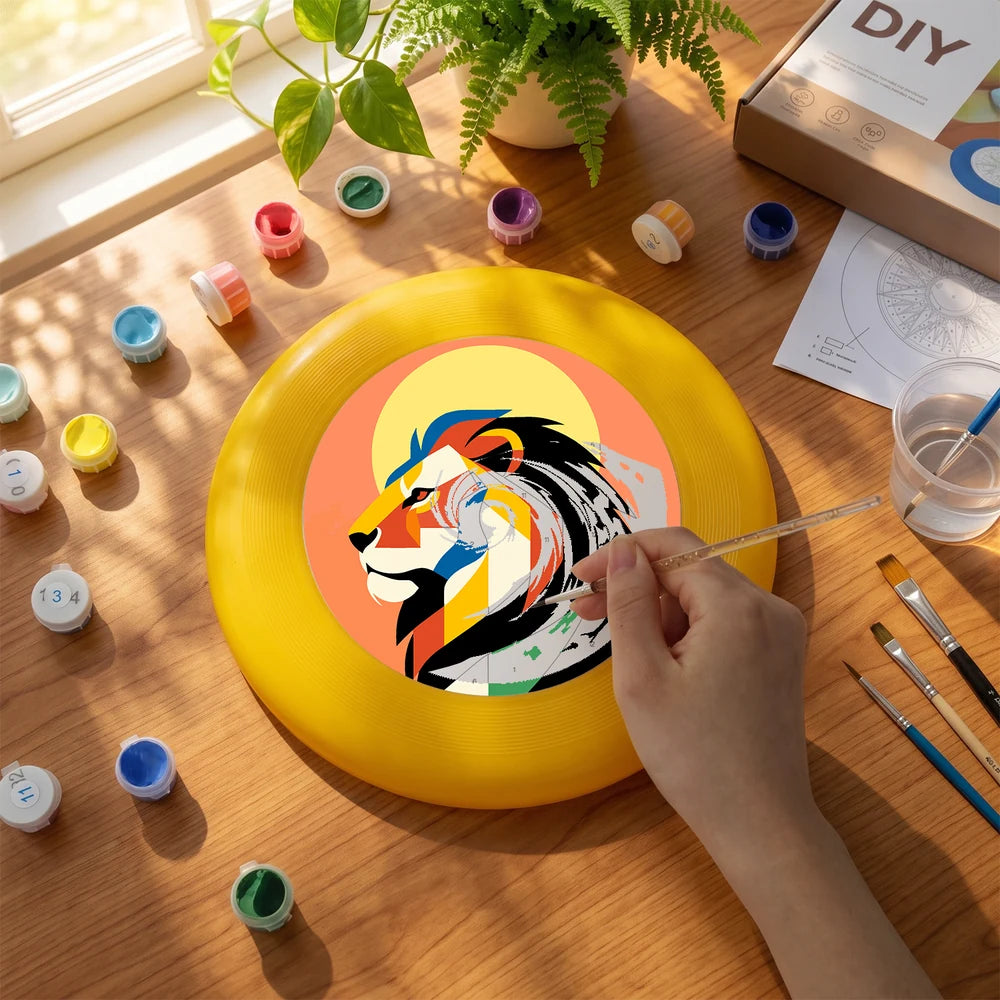 
Paint by Numbers - Frisbee | Geometric Lion