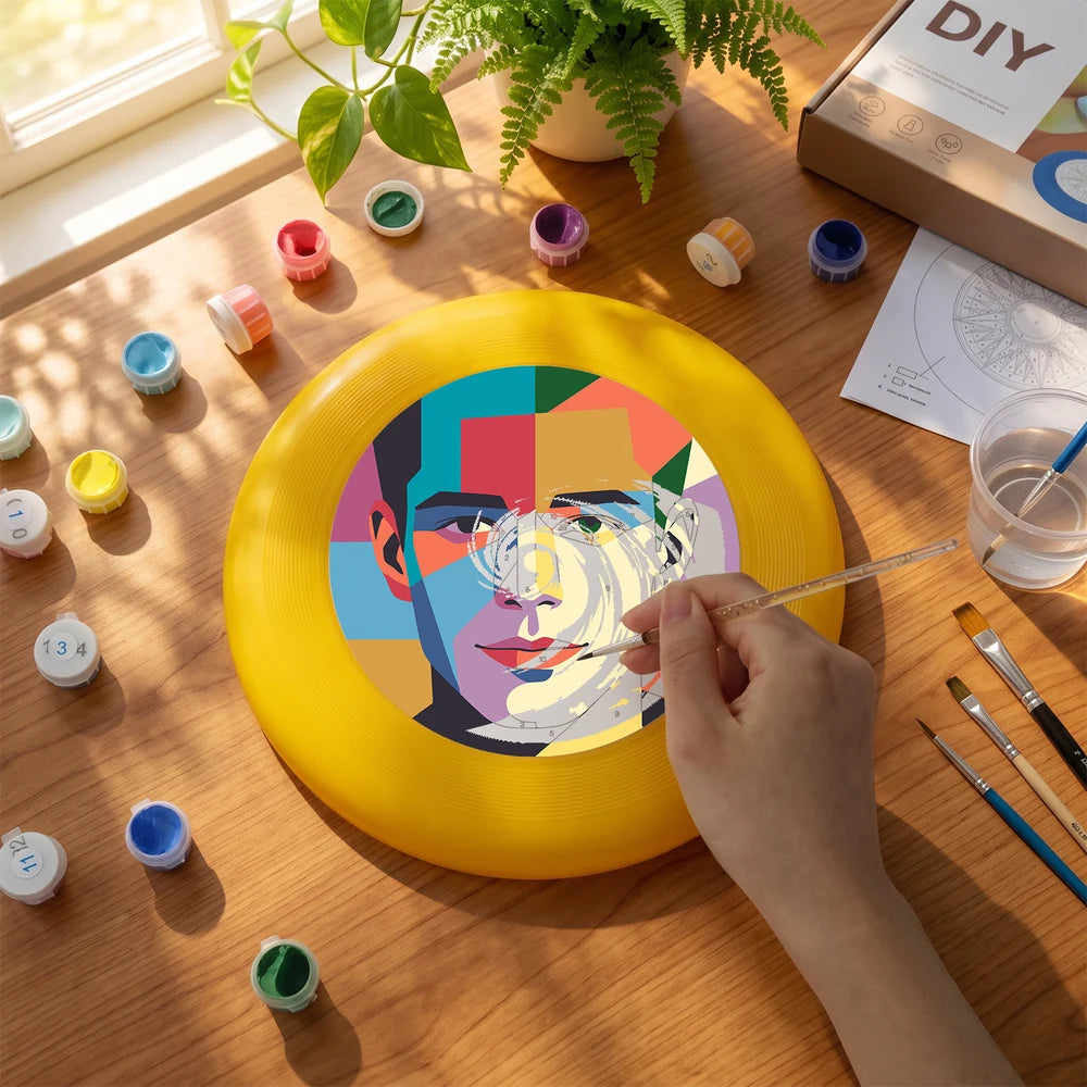 
Paint by Numbers - Frisbee | Geometric Man Portrait