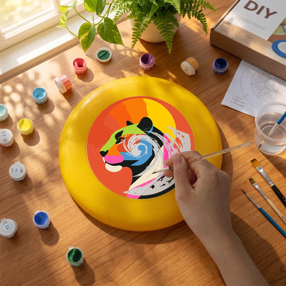 
Paint by Numbers - Frisbee | Geometric Panther