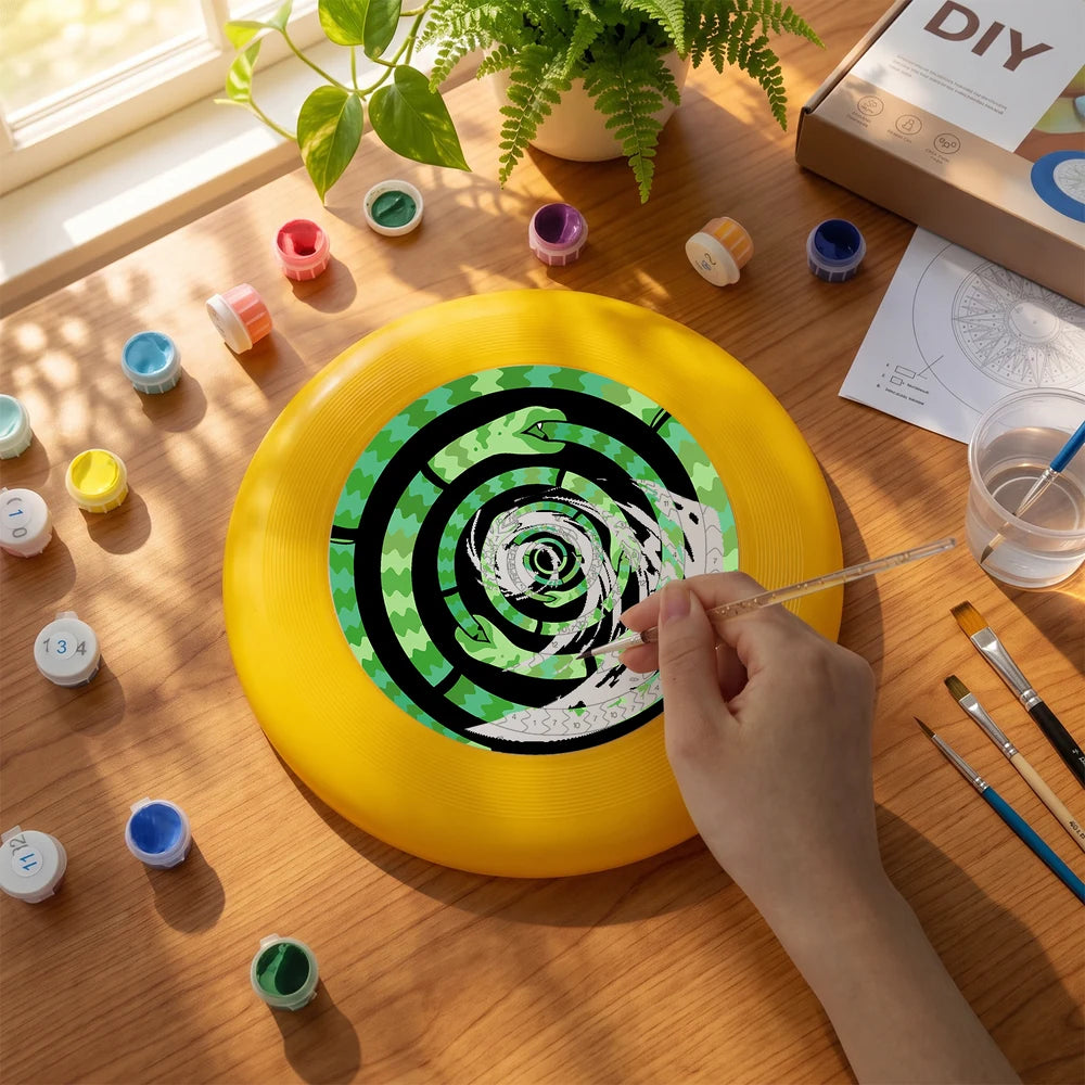 
Paint by Numbers - Frisbee | Green Spiral Maze