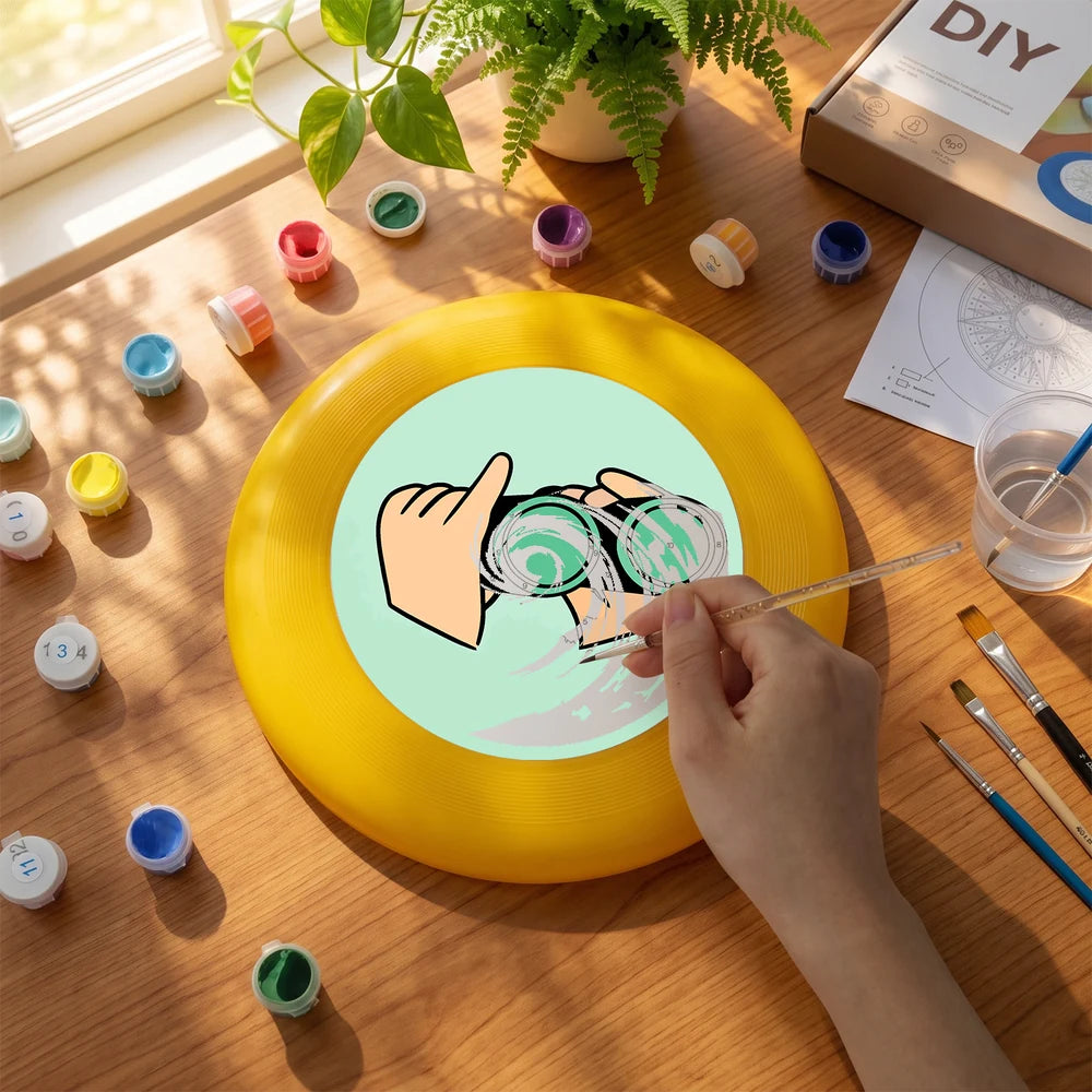 
Paint by Numbers - Frisbee | Hand with Binoculars