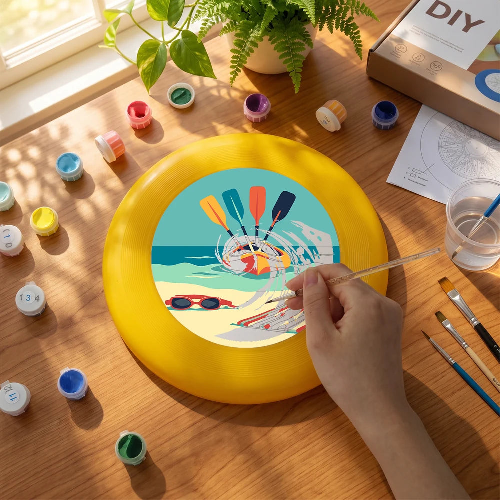 
Paint by Numbers - Frisbee | Kayak on the Beach