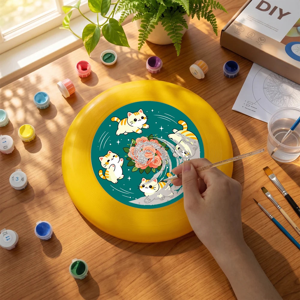 Paint by Numbers - Frisbee | Kittens and Flowers